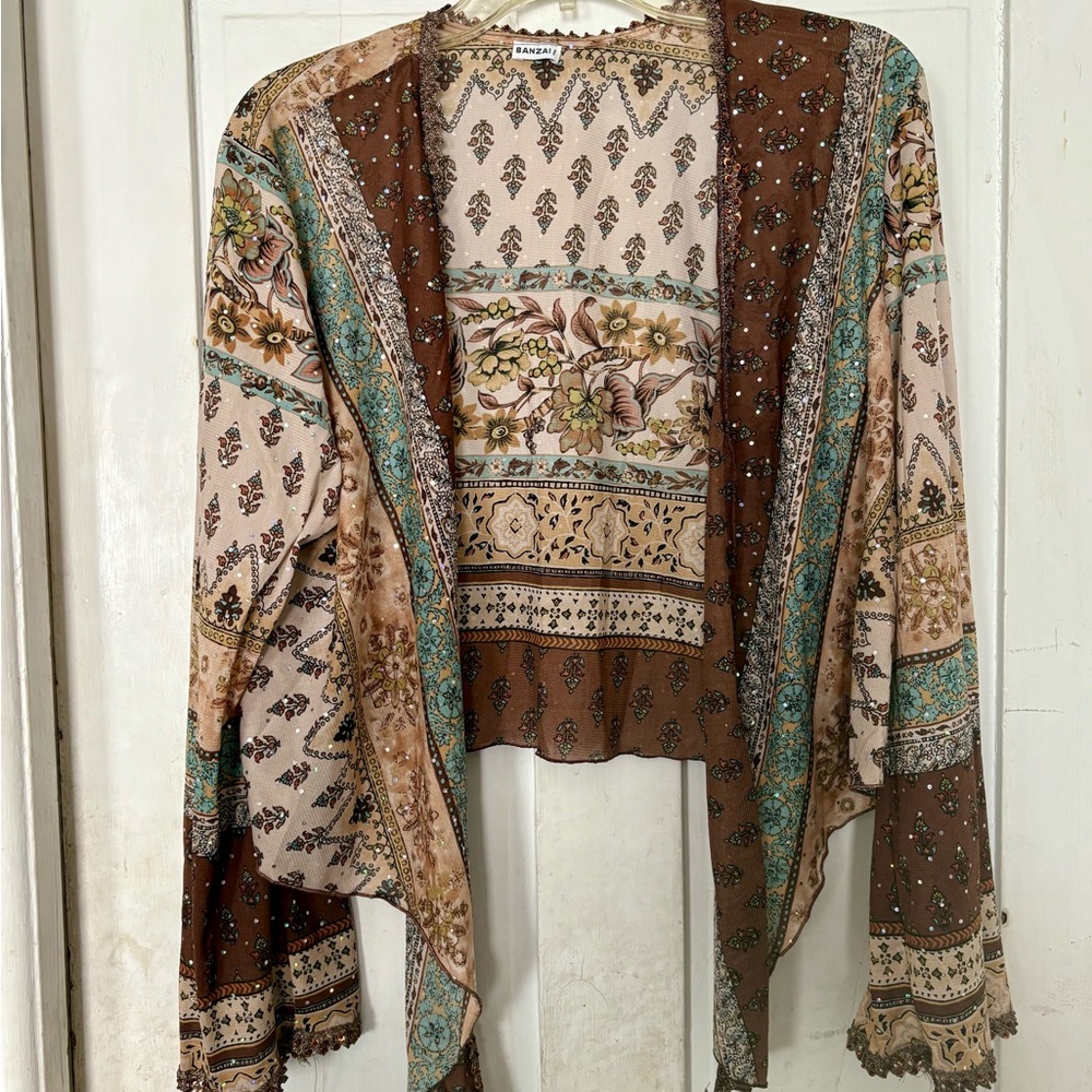 Bohemian Floral Kimono Cardigan